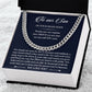 To Our Son On Your Graduation - Cuban Link Chain