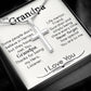 To My Grandpa - I Love You - Stainless Steel Cross Necklace