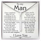 To My Man - I Love You - Stainless Steel Cross Necklace