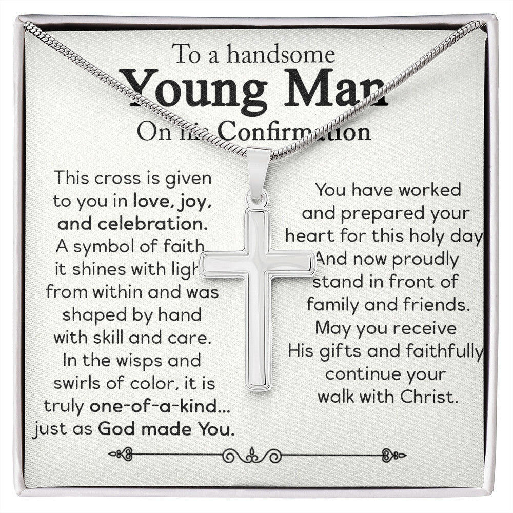 To a Handsome Young Man On His Confirmation - Cross Necklace